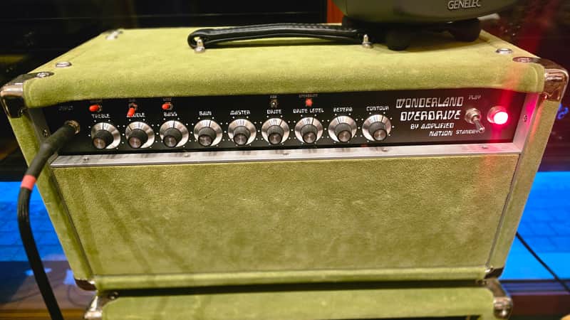 Amplified Nation Wonderland Overdrive V2 50 Watt Head & 2x12 Cabinet Green Suede/Black Sparkle image 1