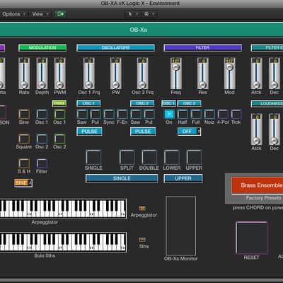 Virtual Oberheim OB-Xa editor / programmer - (Encore 1.2) - LOGIC v4 - X