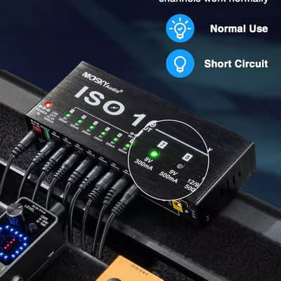 Mosky ISO 10 Isolated Output Guitar Bass Effect Pedal Power Supply 9V 12V 18V US Plug image 12