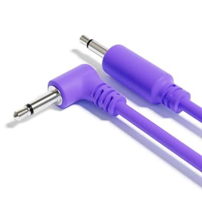 ExcelValley [Purple | 10 cm - 3.94"] 5-Pack Hybrid Mono Modular Patch Cables TS 3.5mm 1/8" Eurorack Synth Synthesizer image 4
