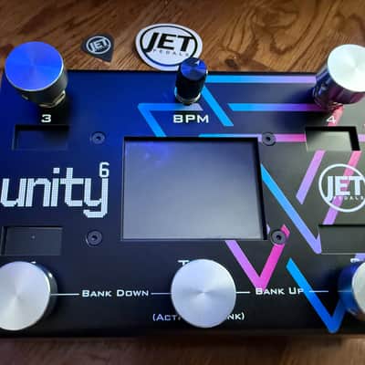 JET Pedals Unity 6 MIDI Controller & Loop Switcher – Limited Edition Black / Blue-Pink image 1