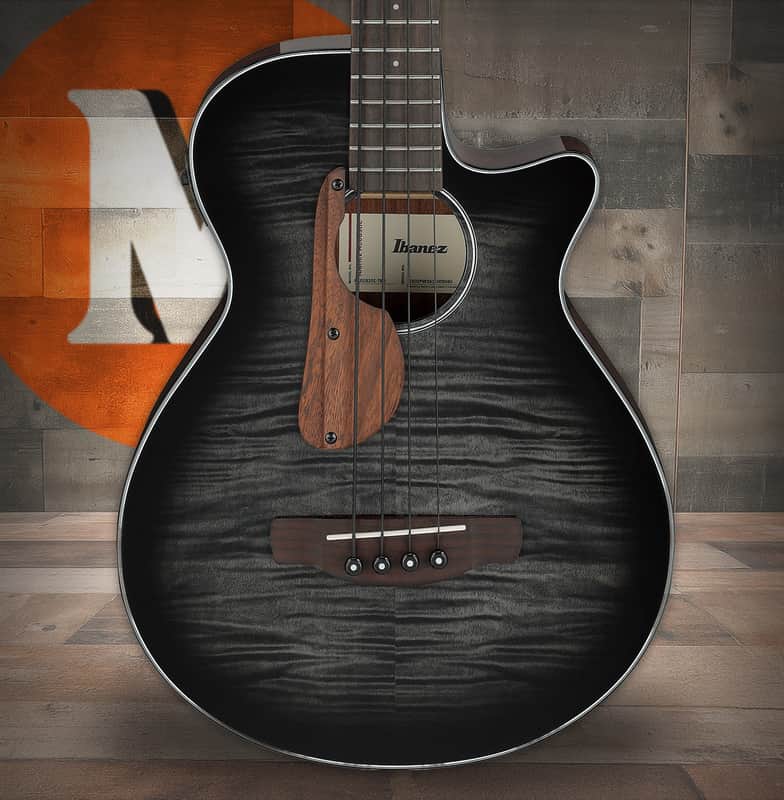 Ibanez AEGB25ETKH Acoustic Electric Bass - Transparent Black Sunburst High Gloss (AEGB25ETKH) image 1
