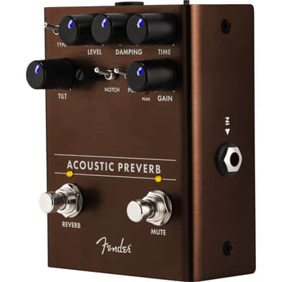 Fender Acoustic Preverb Preamp and Reverb Guitar Effects Pedal  (023-4548-000) image 3