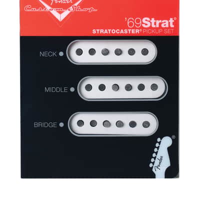 Genuine Fender Custom Shop '69 Strat pickups - set of 3, white 099-2114-000 NEW image 2