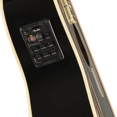 Fender Kingman Acoustic Bass Guitar w/Bag, Jetty Black Bild 6