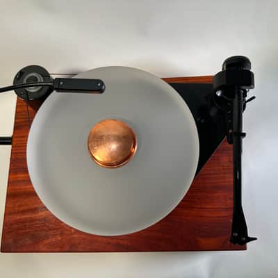 Custom made turntable isolation platform made with Solid padauk wood image 3
