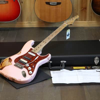 2026 LsL Instruments Saticoy Electric Guitar Metallic Pink on Sunburst Relic + OHSC image 1