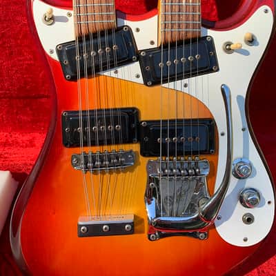 Mosrite Joe Maphis Double Neck Mark XVIII 1966 - Custom Sunburst image 13