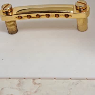 Ibanez Stop Bar Tailpiece w/ Posts- Tune-O-Matic - Gold Finish image 3