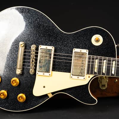 Gibson 1957 Les Paul Standard Murphy Lab Light Aged - Black Sparkle Top / Natural Back image 13