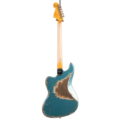 Fender Custom Shop 1962 Bass VI Super Heavy Relic Super Faded Ocean Turquoise (386) image 9