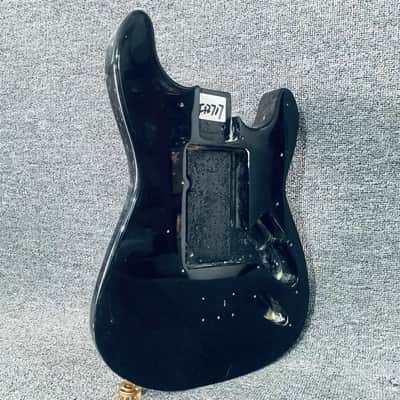 Stratocaster Strat Style Guitar Body in Black, Fixed Bridge image 2