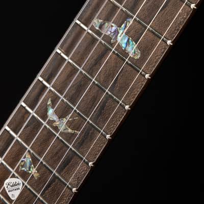 2024 - PRS Eddie's Guitars Wood Library Custom 24 Semi-Hollow Korina/Ziricote - Blood Orange Smokeburst image 9