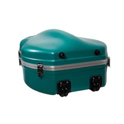 Crossrock 4/4 & 3/4 Cello Case with Wheels | Matte Mint Blue ABS Shell, Wine Red Velvet Interior, Backpack Straps – New Mold Design – (CRA870CEFMB) image 6