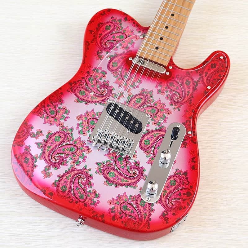 Custom Handmade Pink Amoeba Finish 12 String Electric Guitar, Okoume Wood Body, Roasted Maple Neck image 1