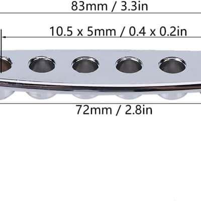 Guitar String Ferrules, 0.4 * 0.2in Hole Guitar Parts String Pass Plate, Zinc Alloy Electric Guitar Bridge for Guitar Enthusiasts, Players or Music Bands image 2