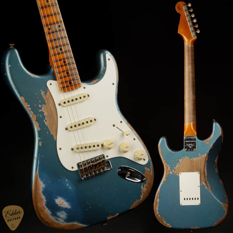 2024 - Fender Custom Shop Limited Edition Red Hot Stratocaster Super Heavy Relic - Super Faded Aged Lake Placid Blue image 1