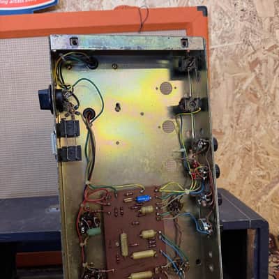 Vintage 1970s Carlsbro 50 Top Custom Colour Blue Guitar Valve Amplifier Head image 25
