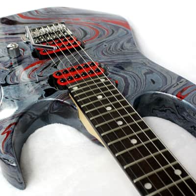 Custom Swirl Painted and Upgraded Ibanez Gio RG Electric Guitar image 15