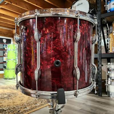 Vintage Premier Tenor Drum 14x12 Red Marine Pearl image 5