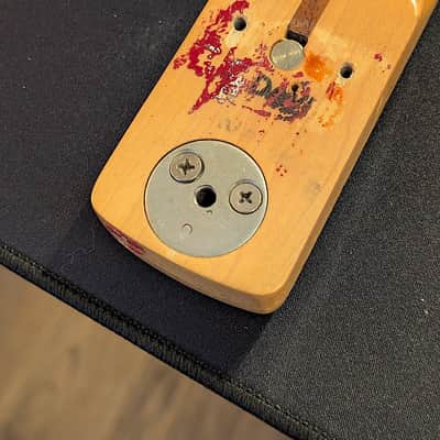 Fender Stratocaster Modified Electric Guitar in Refinished Red, Made in 1974 image 7