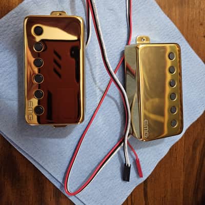 EMG JH James Hetfield Active Pickup set unknown Gold covers image 4