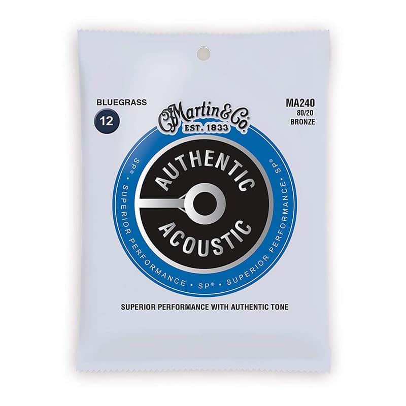 Martin MA240 Authentic Acoustic SP 80/20 Bronze Acoustic Guitar Strings - Bluegrass (.12 - .56) image 1