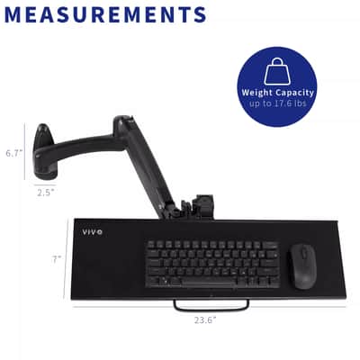 Ergonomic Wall-Mounted Keyboard Tray for Music Studio Workstations imagen 3