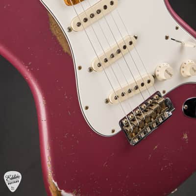 2023 - Fender Custom Shop Eddie's Guitars Exclusive Dealer Select Roasted 1963 Stratocaster Heavy Relic - Dusk Plum image 13
