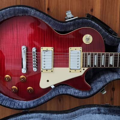 1999 Korean Epiphone Les Paul Standard - Flamed Cherry w/ OHSC image 11