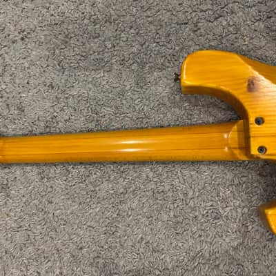 Custom Headless Blonde Travel Lapsteel compact comfortable electric guitar Made in Ukraine Custom shop Djent Modern Metal Unique Boutique image 13