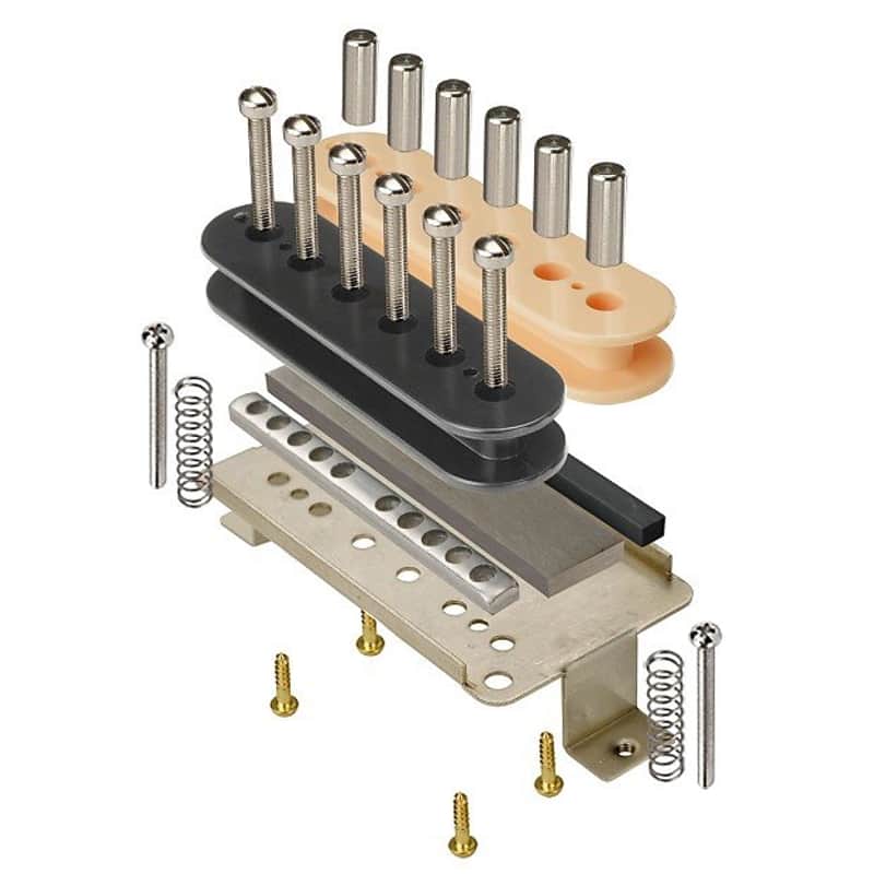 StewMac Build Your Own Humbucker Kit, with Alnico 5 Magnet and Zebra Bobbins image 1