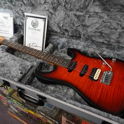 Schecter CUSTOM SHOP USA Sunset Custom-II HSS Tiger Eye Satin 6-String w/Case image 8