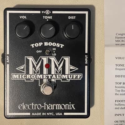 Immagine ELECTRO-HARMONIX Micro Metal Muff Pedale distorsione con interruttore Top Boost. - 2