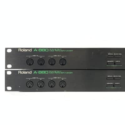 Roland A-880  8-In/8-Out MIDI Patcher / Mixer lot of 2 TGHM image 3