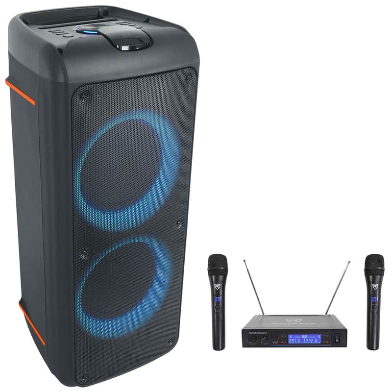 Rockville ROCK PARTY 9 8" Karaoke Machine System+(2) Wireless Mics+Tablet Stand image 1