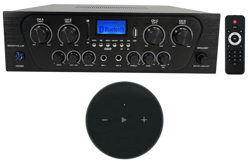 Rockville RPA40BT 1000w 4 Zone Home Stereo Amplifier+Wifi Streaming Receiver image 1