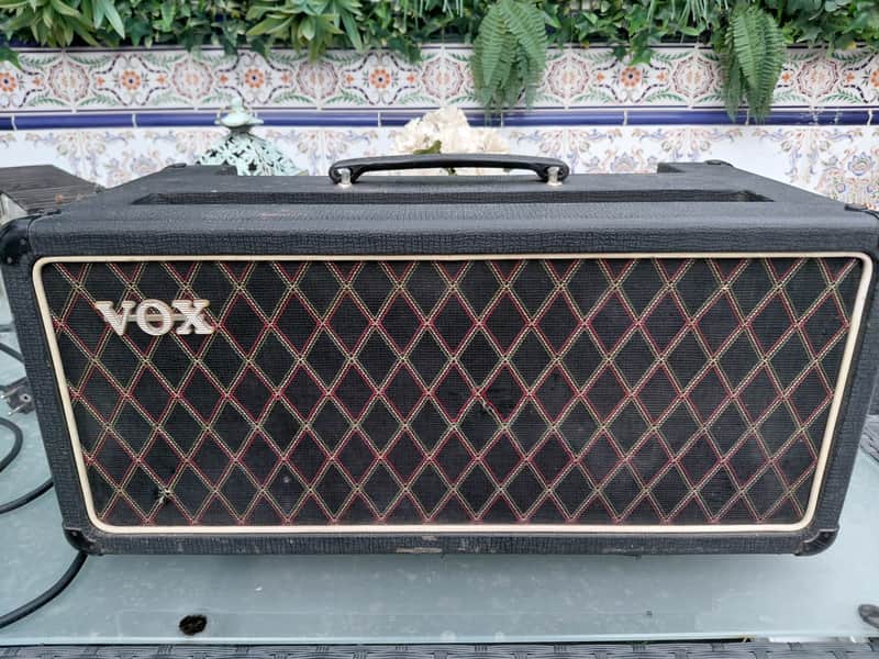 Vox AC-50 2-Channel 50-Watt Diode-Rectified Guitar Amp Head 1965 - 1966 - Black with Diamond Cloth image 1