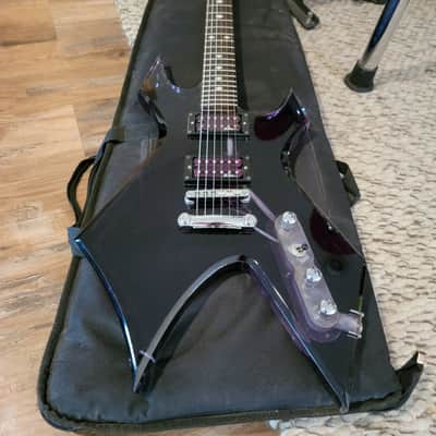 BC Rich Warlock Acrylic Electric Guitar Transparent Purple With BC Rich Gig Bag Excellent Player! image 4