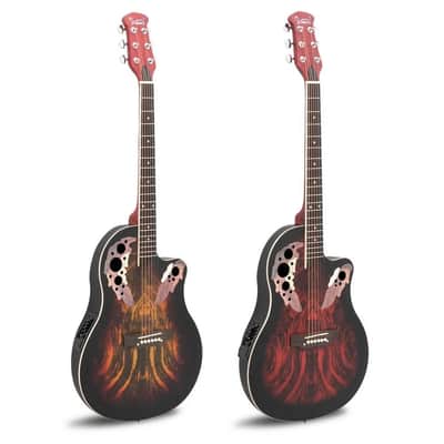 Glarry 41" Popular Spruce Cutaway Acoustic-Electric Guitar EQ Bag With Bag image 3