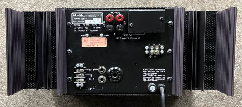 Crown PS-400, 2 channel power amplifier, Vintage | Reverb