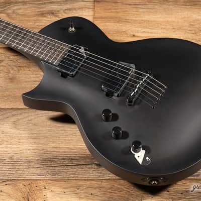 ESP LTD EC-1000 Baritone LH Fishman Left-Handed Guitar – Charcoal Metallic Satin image 8