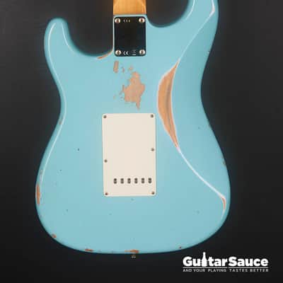 Fender Custom Shop Stratocaster Limited 64 L-Series Heavy Relic Aged Daphne Blue 2024 (Cod.1750NG) image 13