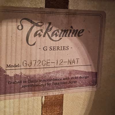 Takamine GJ72SE-12 Nat 12 String Acoustic Electric image 13