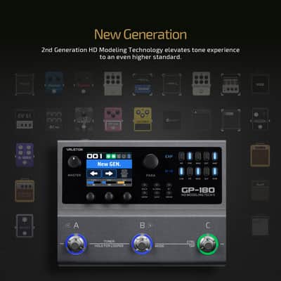 Valeton GP-180 Multi-Effects Guitar Processor with HD Modeling, 200+ Effects, Built-in Battery, IR & NAM Support, Looper, Drum Machine, USB Audio Interface image 4