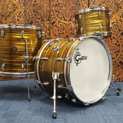 Gretsch 70s Stop Sign Shell Pack in Gold Ripple- 20″,16″ & 13″ image 10