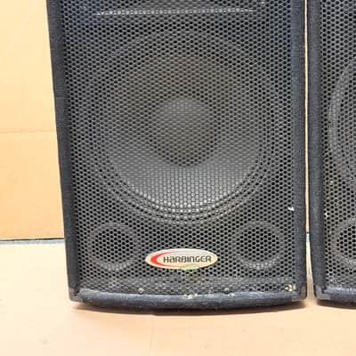Harbinger HA120 120W 4-Channel Powered Mixer w/ Dual PA Speakers – Complete PA System - Used image 3