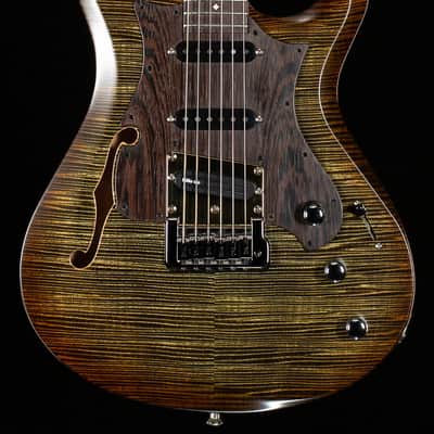 Knaggs Larry Mitchell Severn Trem SSS Hollowbody GreenBurst T1 (555) image 3