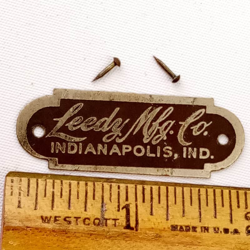 "Leedy Mfg Co Indianapolis Ind"Black/Silver Badge Wood Hoop-Tack Snare/Bass Drum image 1
