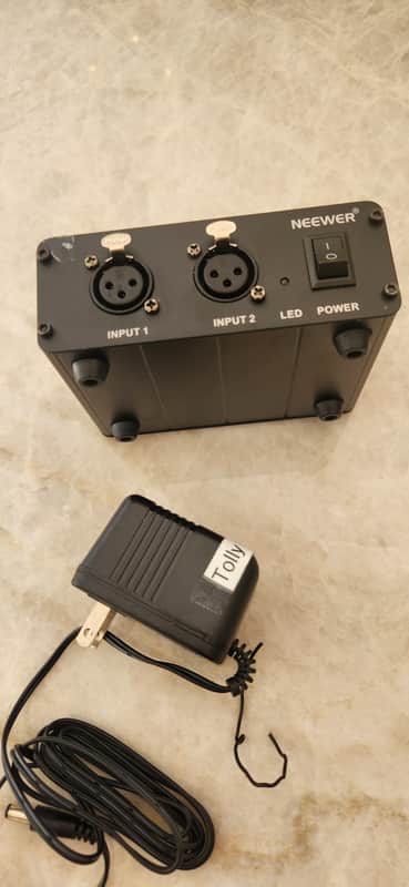 Neewer NW-002 2 Channel 48V Phantom Power Reverb 2022 - Black image 1